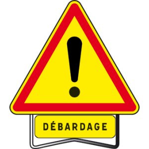 065120+23 - Panneau Danger Débardage
