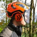 casque-protection-bucheron-protos-integral-forest-orange-et-noir