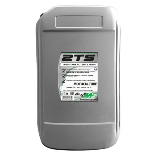 Bidon d'huile 2T synthétique, 25 Litres - MINERVA
