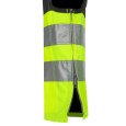 Arrière des jambières de protection anticoupure Roadrunner Flash jaune de SIP PROTECTION