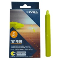 Craie luminescente 12 mm jaune, boite de 12 pcs - LYRA