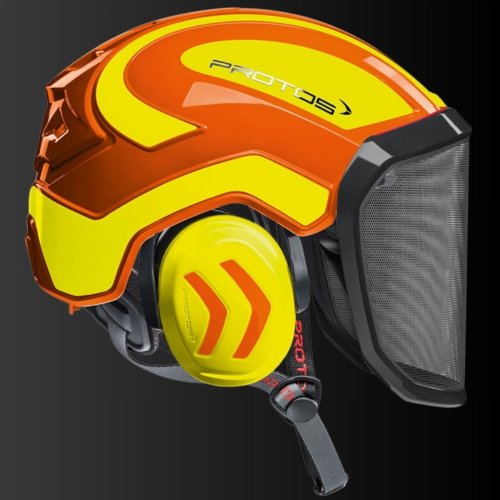 Casque Protos Integral Arborist orange et jaune