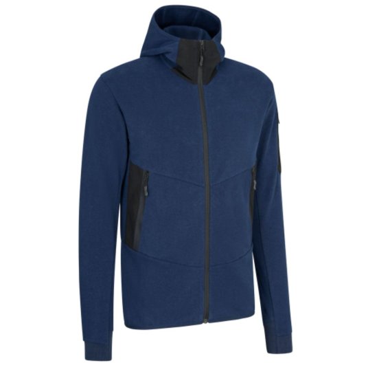 Veste polaire zipée bleue de Pfanner