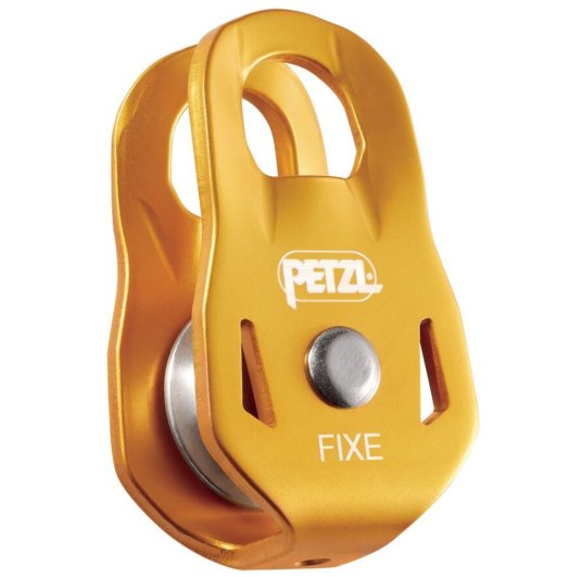 Poulie de mouflage jaune compacte FIXE de Petzl