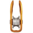 Roulement de la poulie de mouflage jaune compacte FIXE de Petzl