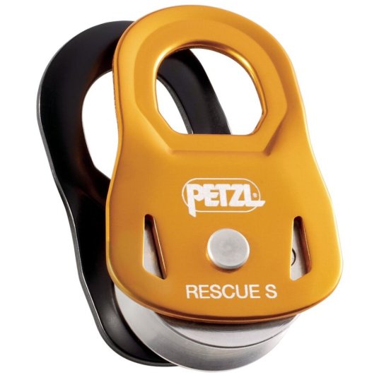 Poulie de secourisme & de mouflage Rescue S jaune de Petzl