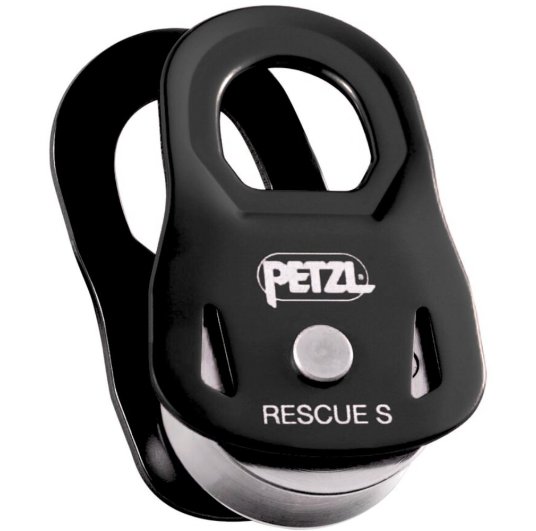 Poulie de secourisme & de mouflage Rescue S noire de Petzl