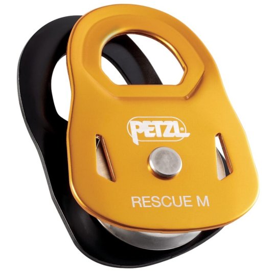 Poulie de secourisme & de mouflage Rescue M jaune de Petzl