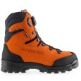 Côté droit de la chaussure anti-coupure noires Delimber GTX RR Boa orange de Zambelan