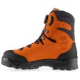 Côté gauche de la chaussure anti-coupure noires Delimber GTX RR Boa orange de Zambelan