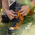 Utilisation des chaussures anti-coupure noires Delimber GTX RR Boa orange de Zambelan