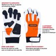 Schéma explicatif des gants de protection Tec de Oregon