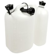 Jerrican double transparente (essence/huile)  5+3 litres de Oregon