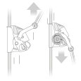Schéma sur l'utilisation de l'antichute mobile pour travaux sur corde ASAP LOCK de Petzl