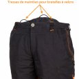 Utilisation bretelles à scratchs noire et blanche pour pantalon de Sip Protection