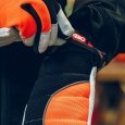 Zoom sur les gants de protection anticoupure orange & noir Protect Pro de Oregon