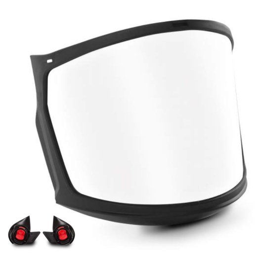 Visière Zen Full Face transparente & adaptateur pour caque Primero & Zenith X pour Kask