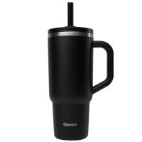 La gourde Travel Cup noir mat en 900mL de Qwetch