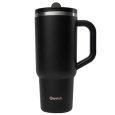 Face avant de la gourde Travel Cup noir mat en 900mL de Qwetch