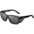 Côté gauche des lunettes de sécurité fumées STKS 420 noires de Bollé Safety
