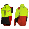 Veste de travail sans manches Protect Pro rouge & jaune de Oregon