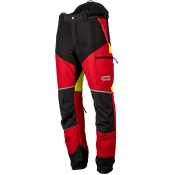 Pantalon de travail anticoupure de classe 1 Protect Pro rouge & jaune de Oregon