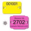 Plaquettes d'identification alphanumérique avec marquage au laser de Le Besson