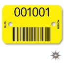 Plaquettes d'identification en 27mm avec 1 lignes + codes-barres marqué au laser de Le Besson