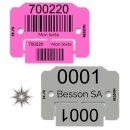 Plaquettes d'identification avec coupon marqué au laser de Le Besson