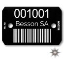 Plaquettes forestières pour papetières BIOTAG personnalisé au laser par Le Besson