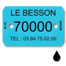 Plaquettes forestières 27mm avec 3 lignes marquer au jet d'encre de Le Besson