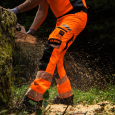 Zoom sur le pantalon de protection anticoupure C1 Hi-Viz Ultra Light de Solidur