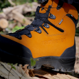 Dessus de la chaussure anti-coupure noires Delimber GTX RR Boa orange de Zambelan