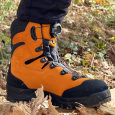 Utilisation des chaussures anti-coupure noires Delimber GTX RR Boa orange de Zambelan