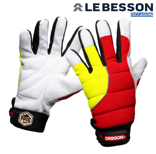 Occasion - Gants anti-coupure 16m/s Protect Pro rouge & jaune, taille 09 - OREGON
