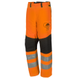 Droite des jambières de protection anticoupure Roadrunner Flash orange de SIP PROTECTION